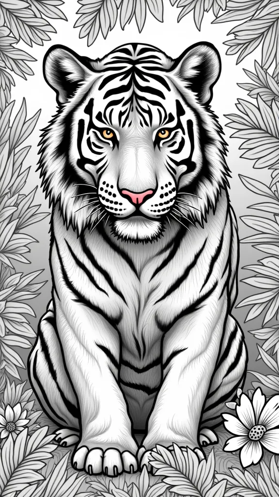 Tiger para colorear para adultos